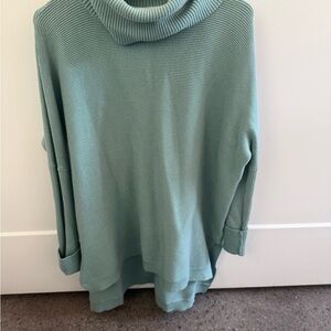 Elegant Cowl Neck Sweater - Teal